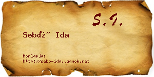 Sebő Ida névjegykártya